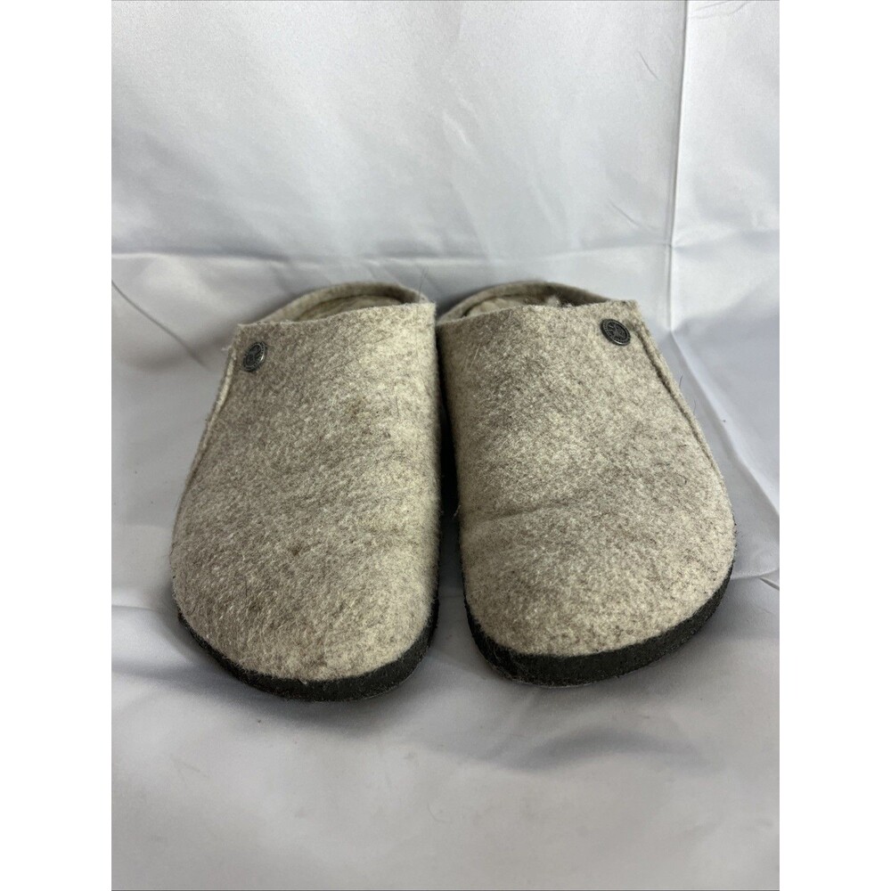 Birkenstock Zermatt Rivet Wool Eggnog Sandals Size 38 - Picture 2 of 13